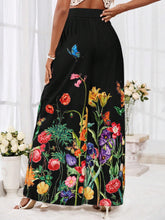 VCAY High Waisted Floral Print Wide Leg Pants For Vacation